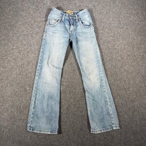 Wrangler 20X No 42 Kids Jeans 9 Slim Light Wash Blue Denim Western Embroidered